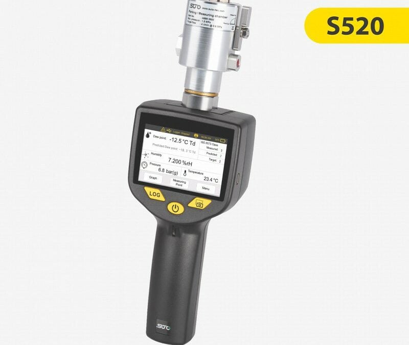 S520 Medidor móvil del punto de rocío para aire comprimido y gases (-100… +20 °C Td / -60… +50 °C Td)