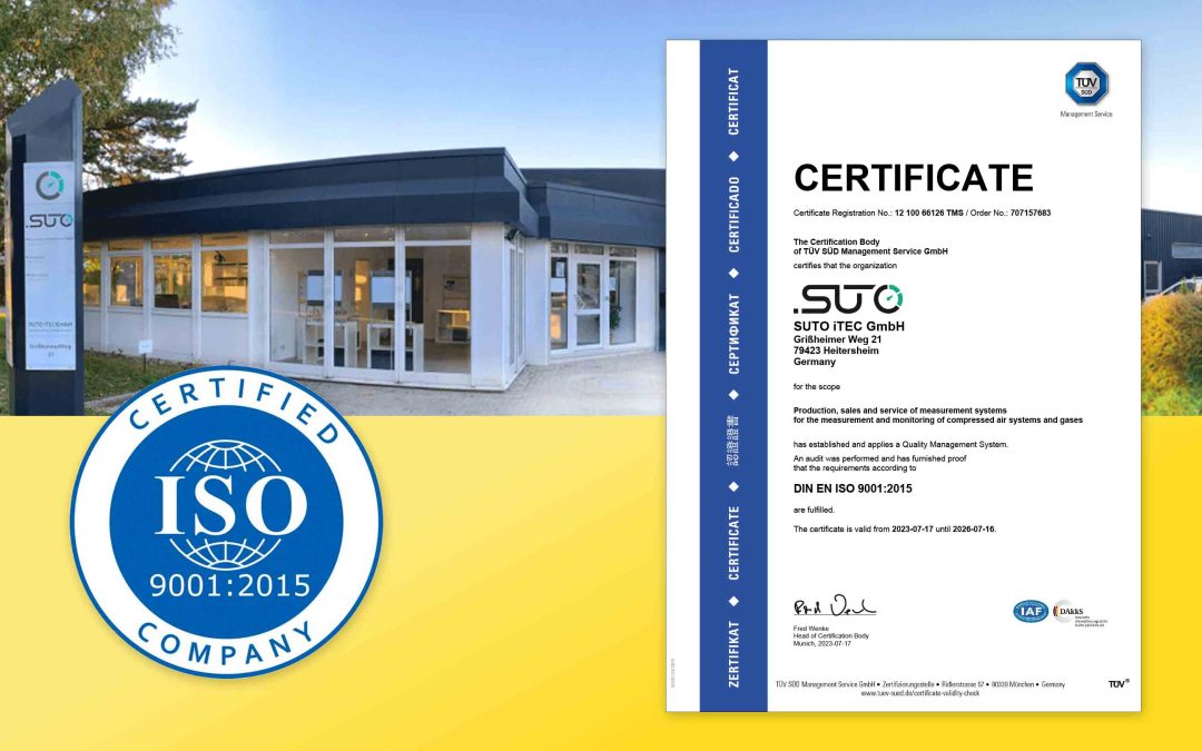 SUTO iTEC Headquaters v Německu získává certifikaci ISO 9001:2015